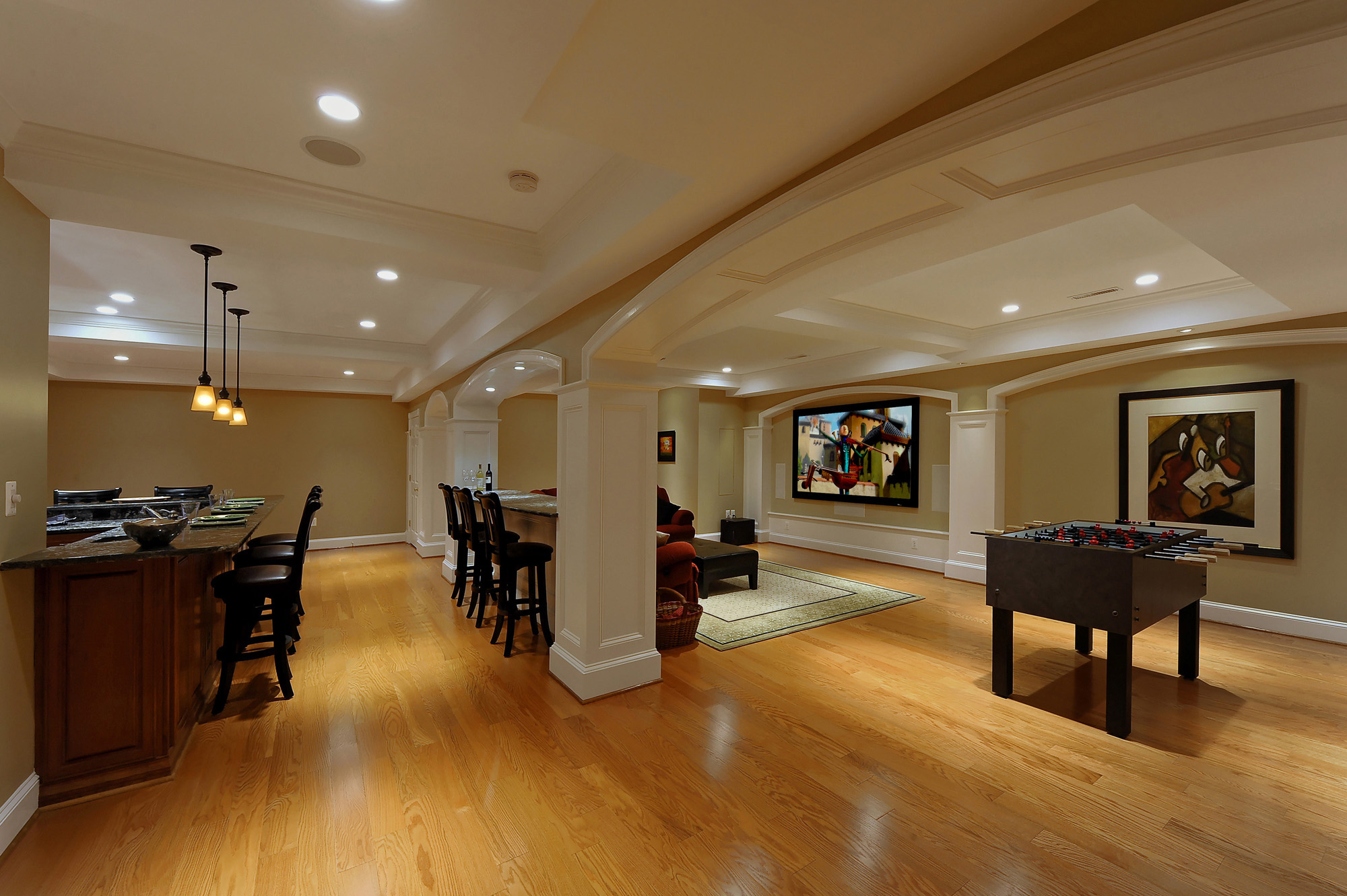 Lower Level Renovation Creates Wonderful Spaces For Ashburn Virginia 