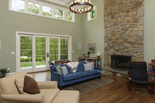 McLean, Virginia Family Room Renovation Vaulted Ceiling