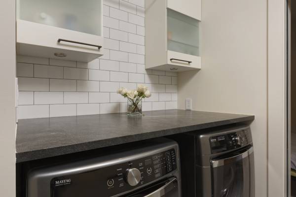 BOWA design build row home renovation in Washington, DC Laundry Room