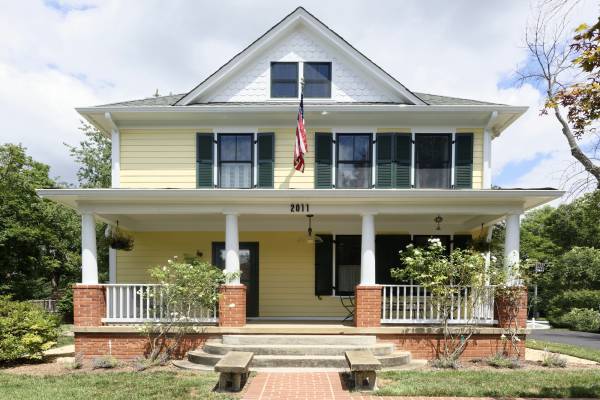 McLean VA 1910 Whole-Home Design Build Renovation Front Porch Elevation