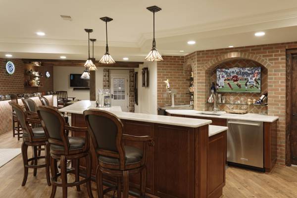 Luxury Basement Renovation with Bar - Man Cave Renovation