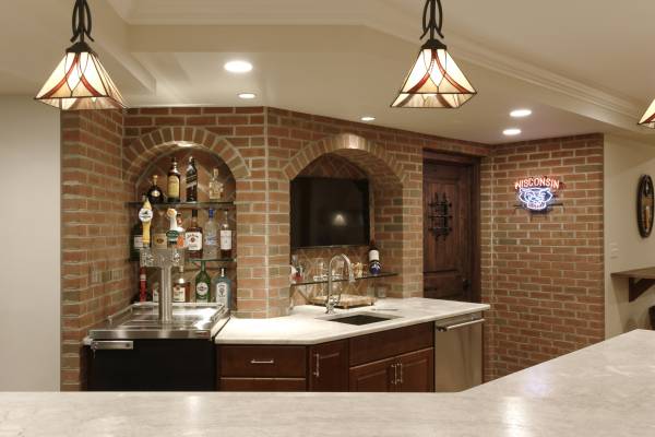 McLean Virginia Basement Renovation - Basement Bar - Man Cave Renovation