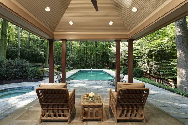 Great Falls Pool Design - Pool House Addition - Backyard Design