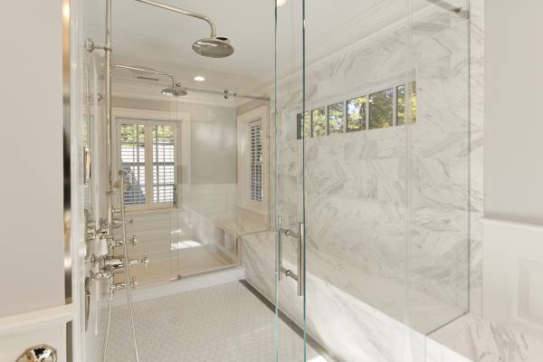 Modern Marble Bathroom - High End Master Bathroom Renovation 