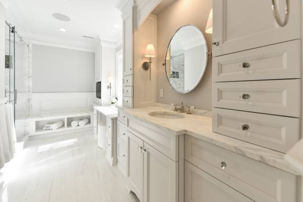 Modern Clean Bathroom Design - Master Bathroom Remodel McLean VA