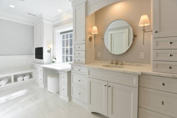 Modern Clean Bathroom Design - Master Bathroom Remodel McLean VA