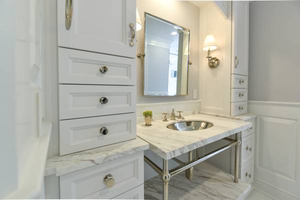 Modern Marble Bathroom - High End Master Bathroom Renovation 