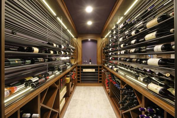 McLean Basement Renovation - Rustic Bar Design - Wine Cellar