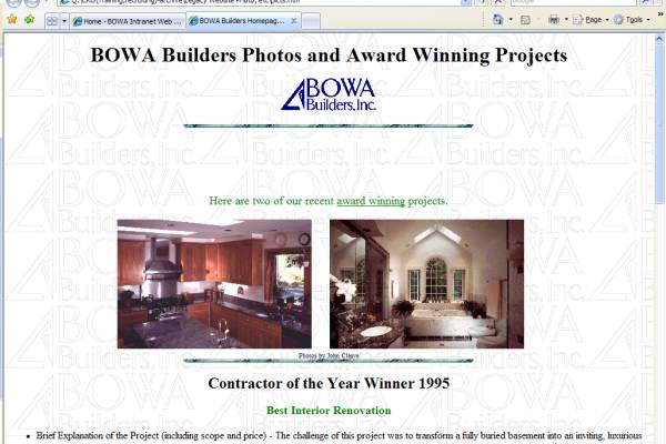 BOWA's First Web site