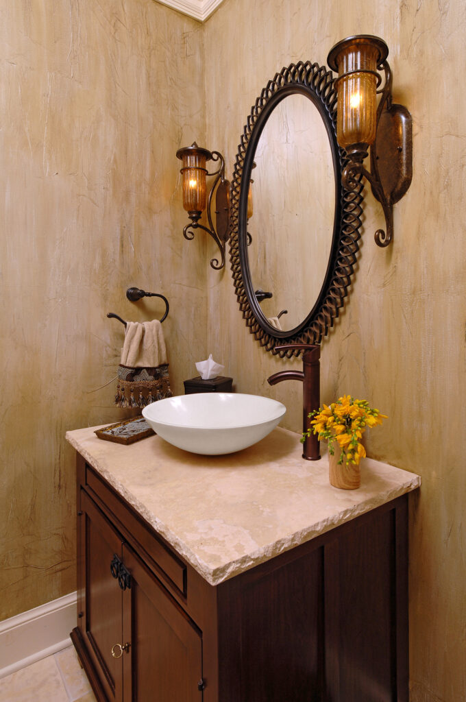 Potomac MD Renovation Powder Room | Transitional