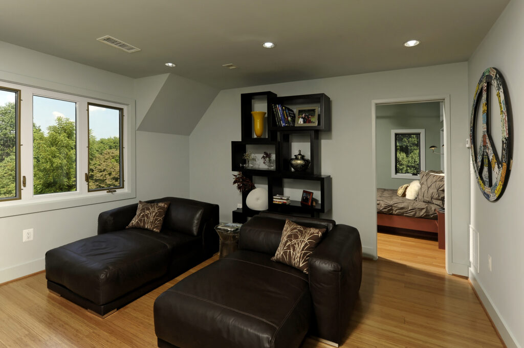 Great Falls VA Contemporary 'Addition Master Sitting Room | Primary Suites & Bedrooms