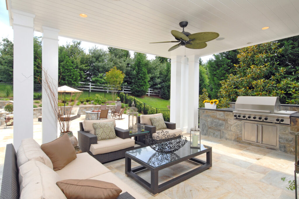 Potomac MD Whole House Renovation Outdoor Room | Outdoor Kitchens & Grilling