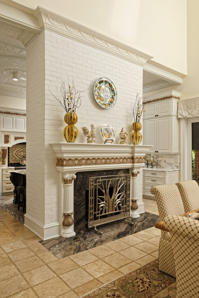 BOWA Design Build Tuscan Villa Inspired Kitchen Renovation | Fireplaces