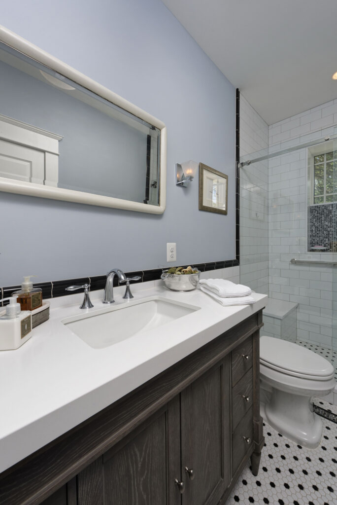 McLean VA 1910 Whole-Home Design Build Renovation hall bath | Primary Baths & Bathrooms