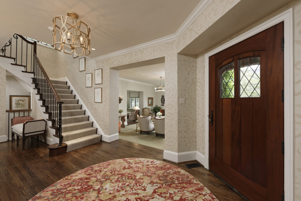 Chevy Chase Whole House Remodel - Tudor Home Design - Maryland Designers | Family Foyers, Entryways & Stairs