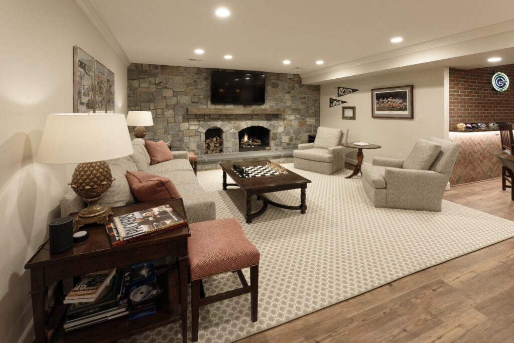 McLean Virginia Basement Renovation - Basement Bar - Man Cave Renovation | Classic / Traditional