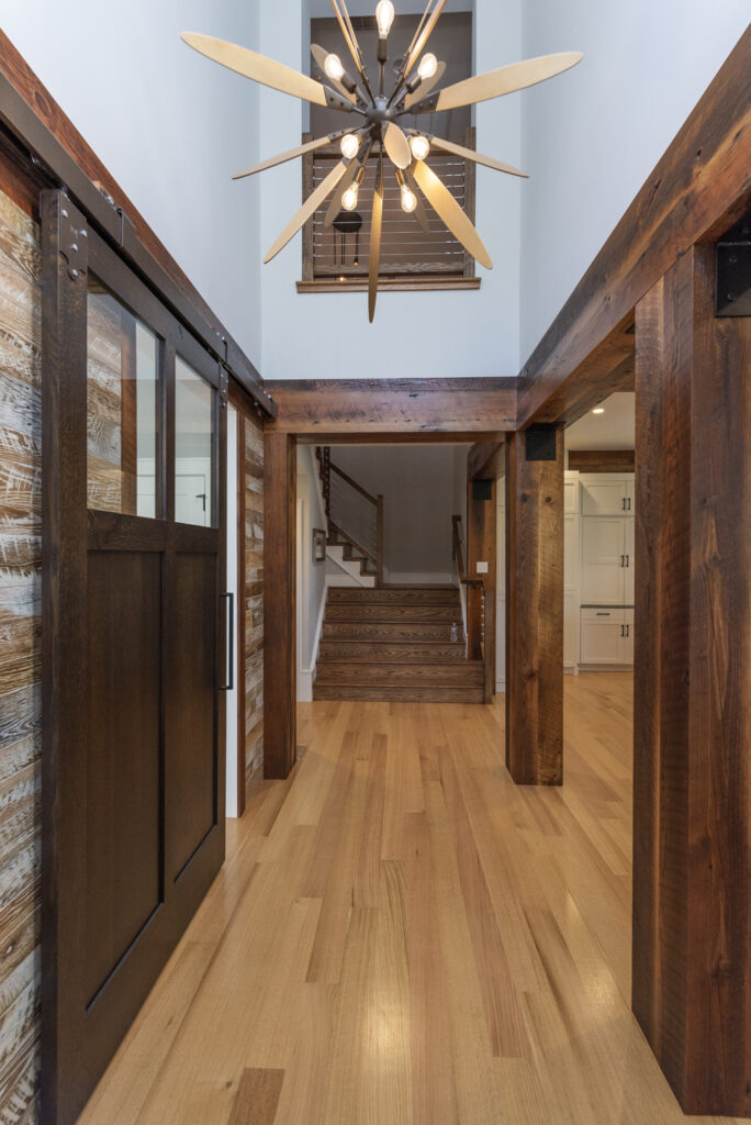 Leesburg Kitchen Renovation - Industrial Loft Kitchen Design - Client Experience  | Family Foyers, Entryways & Stairs