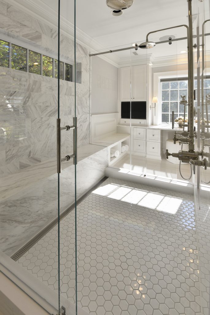 Modern Marble Bathroom - High End Master Bathroom Renovation