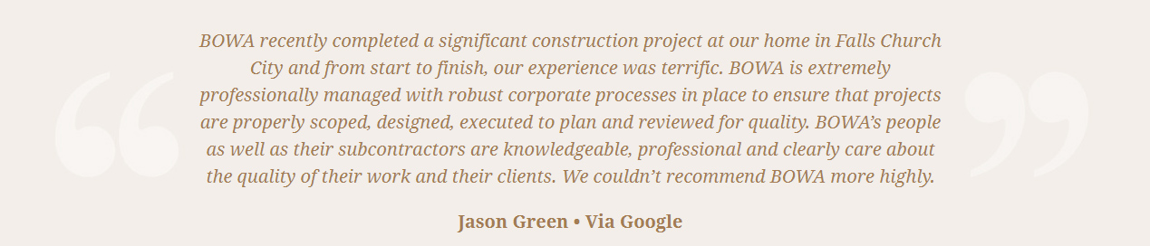Google Review Remodeling Design Build Renovation - Jason Green