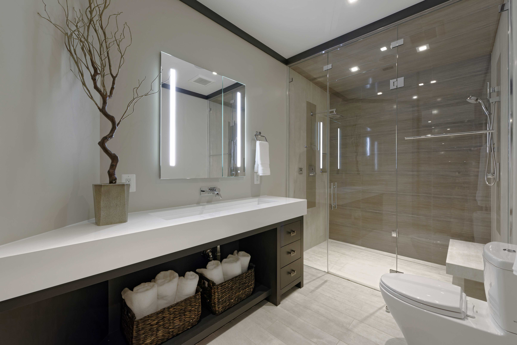 Modern Luxury Kitchen, Master Bath and Basement Remodel in ...