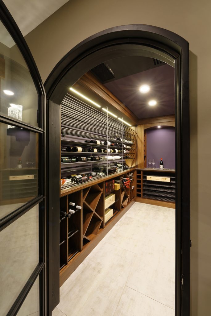 McLean Basement Renovation - Rustic Bar Design - Wine Cellar