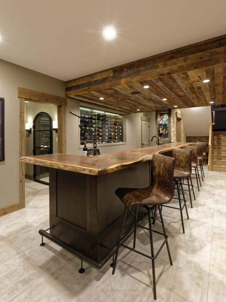 McLean Basement Renovation - Rustic Bar Design - Wine Cellar | Bars & Wine Rooms