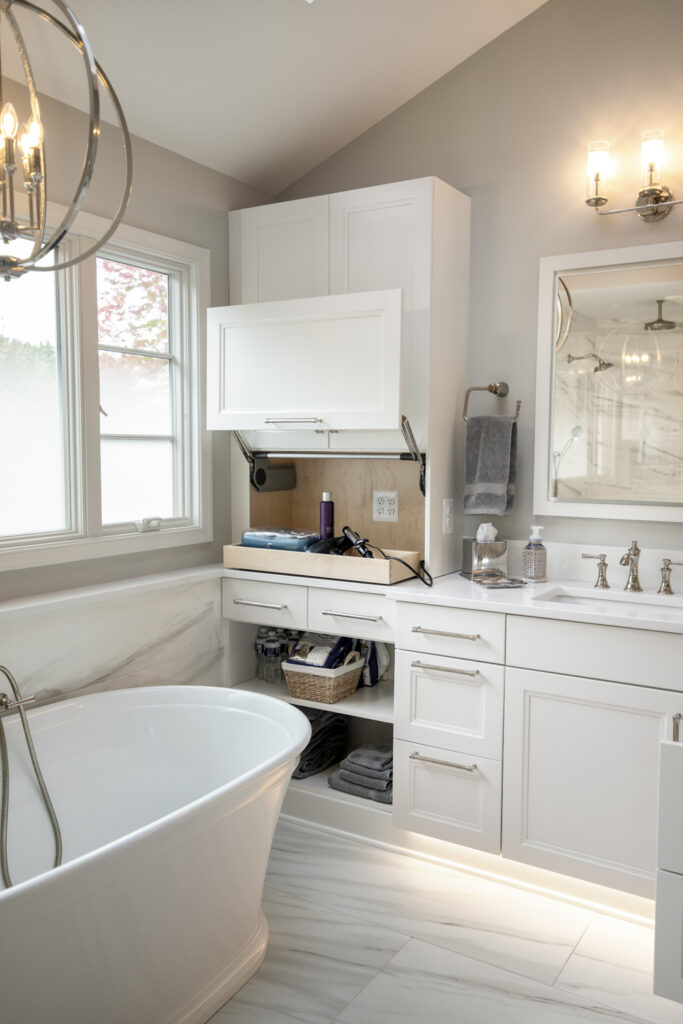 BOWA Design Build Kitchen and Owner's Bath Renovation in Great Falls, VA | Primary Baths & Bathrooms