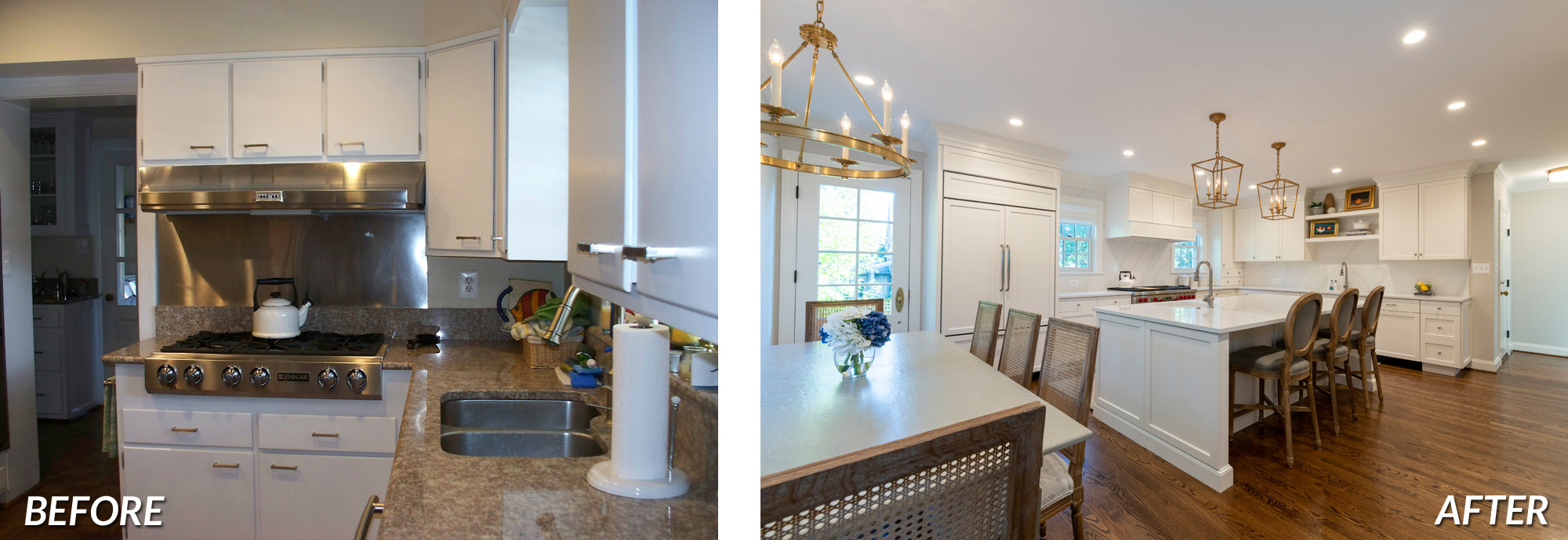 BOWA Design Design Build - Arlington Kitchen Renovation Before & After