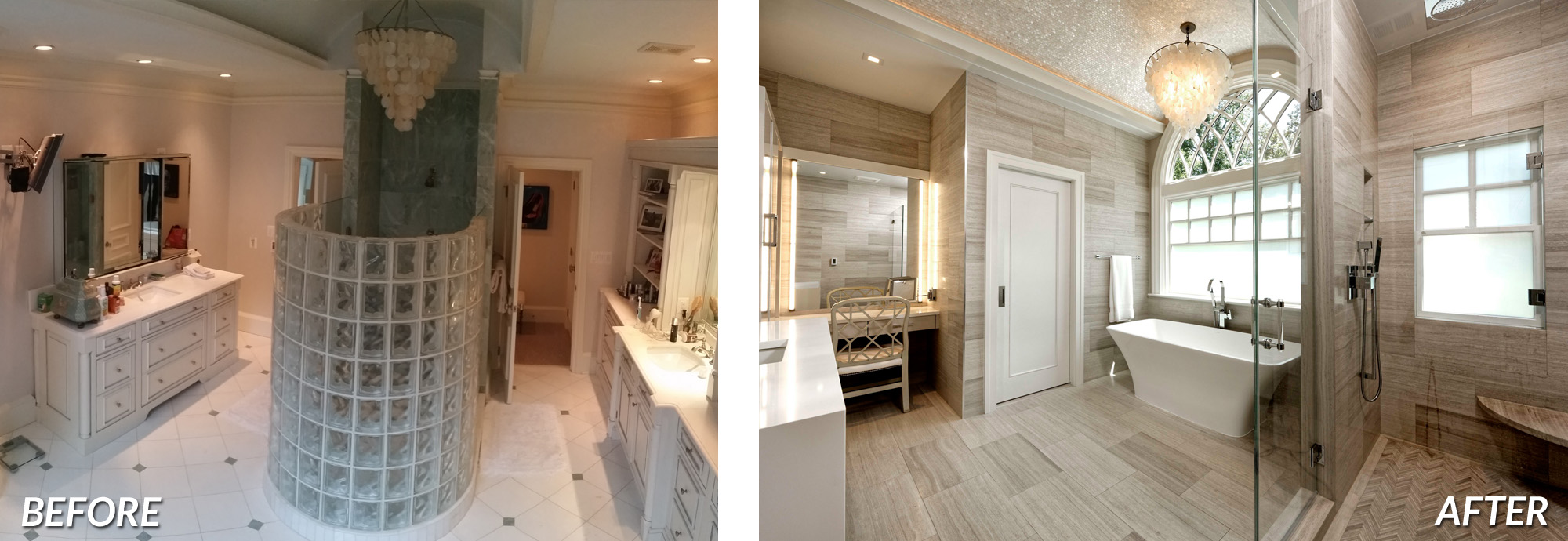 BOWA Design Design Build - McLean Bathroom Renovation Before & After