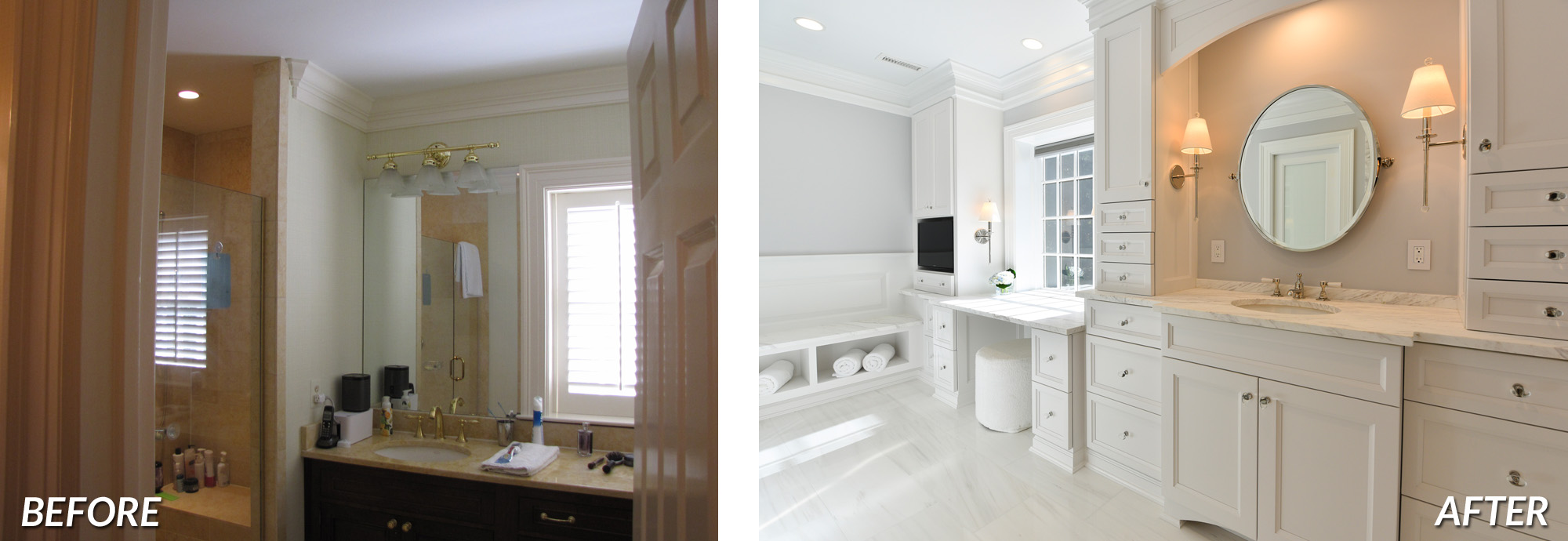 BOWA Design Design Build - McLean Master Bath Renovation Before & After