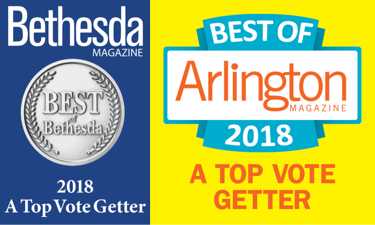 Named Top Vote Getter in Bethesda and Arlington Magazine