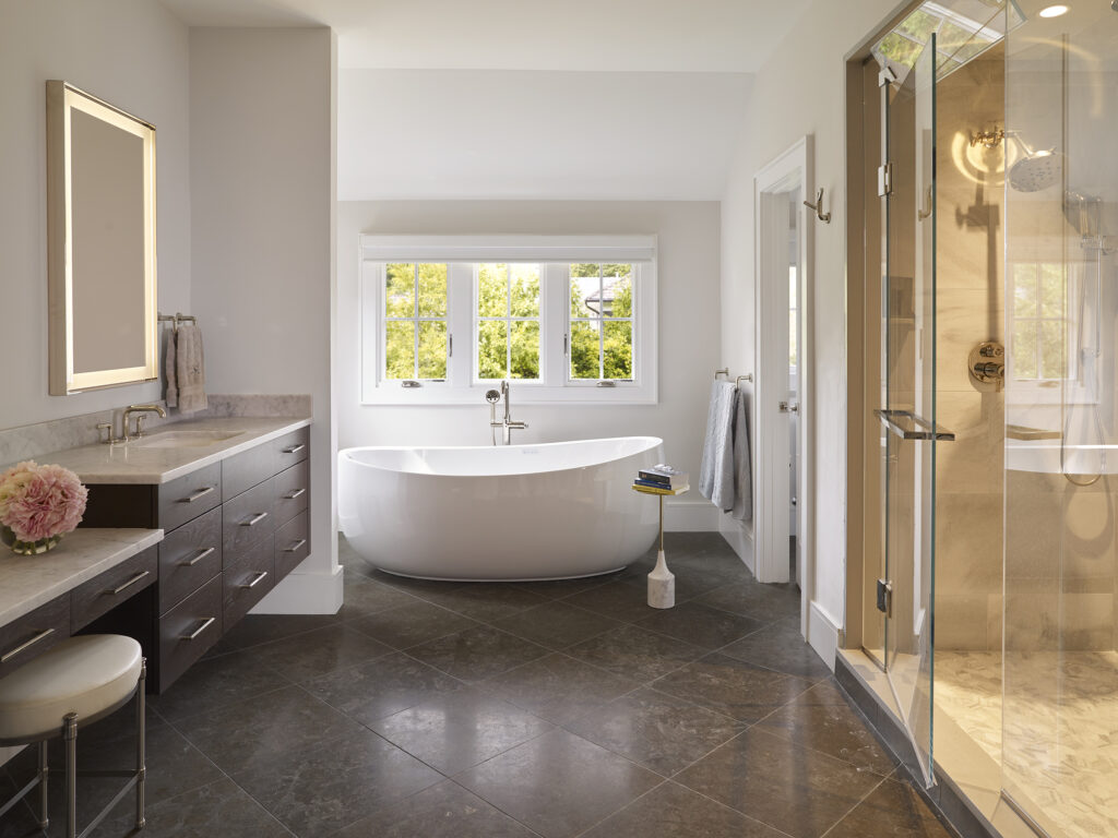 Primary Bath Renovation in McLean - Luxury Design Build BOWA | Contemporary / Modern